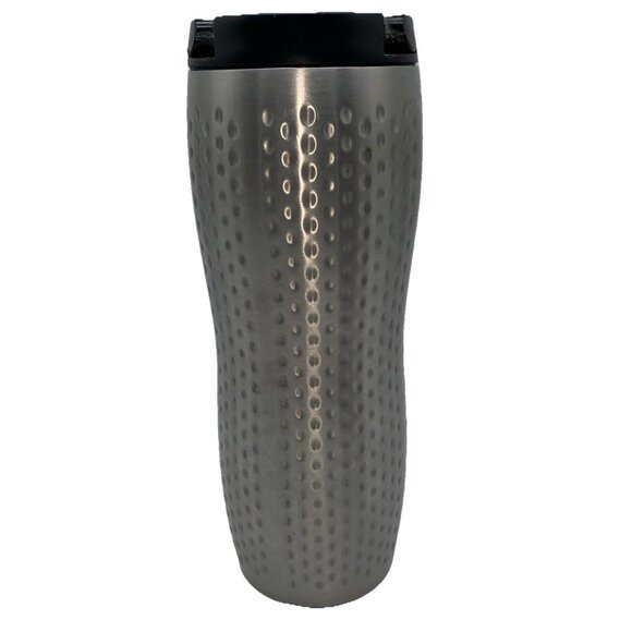 Starbucks Dimpled Stainless Steel 16 Oz Insulated Coffee Tea Travel Mug 2008 - Picture 1 of 14